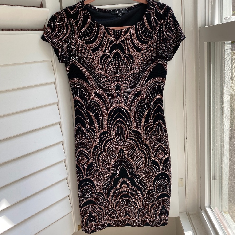 Jump Apparel Black Glitter Dress